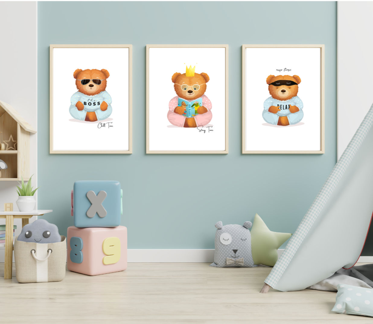 Bear Trio print  x3