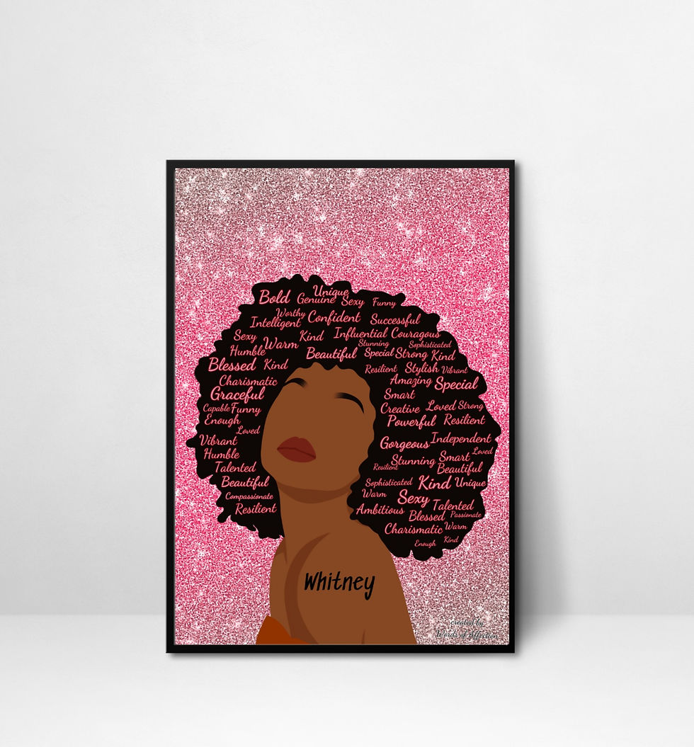 Thumbnail: Personalised Woman Affirmations wall art