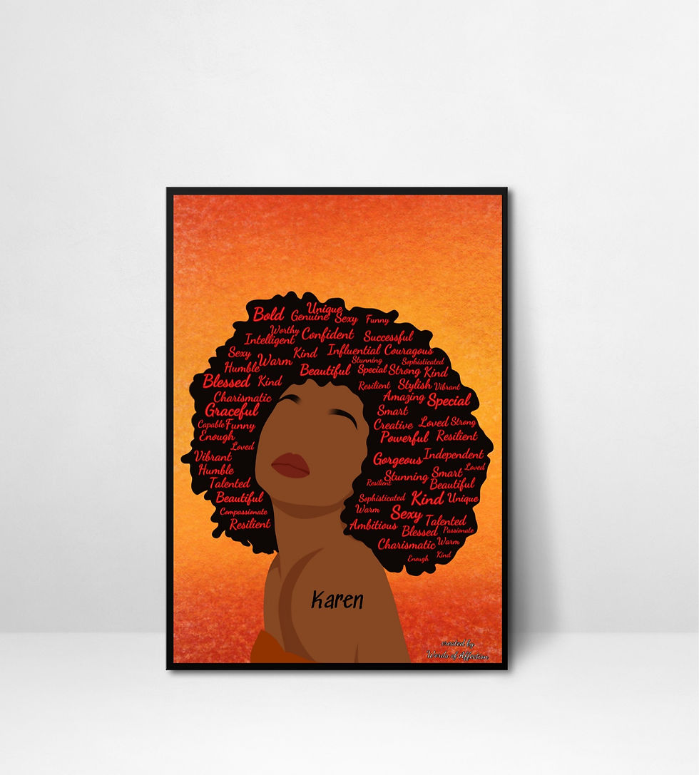Thumbnail: Personalised Woman Affirmations wall art