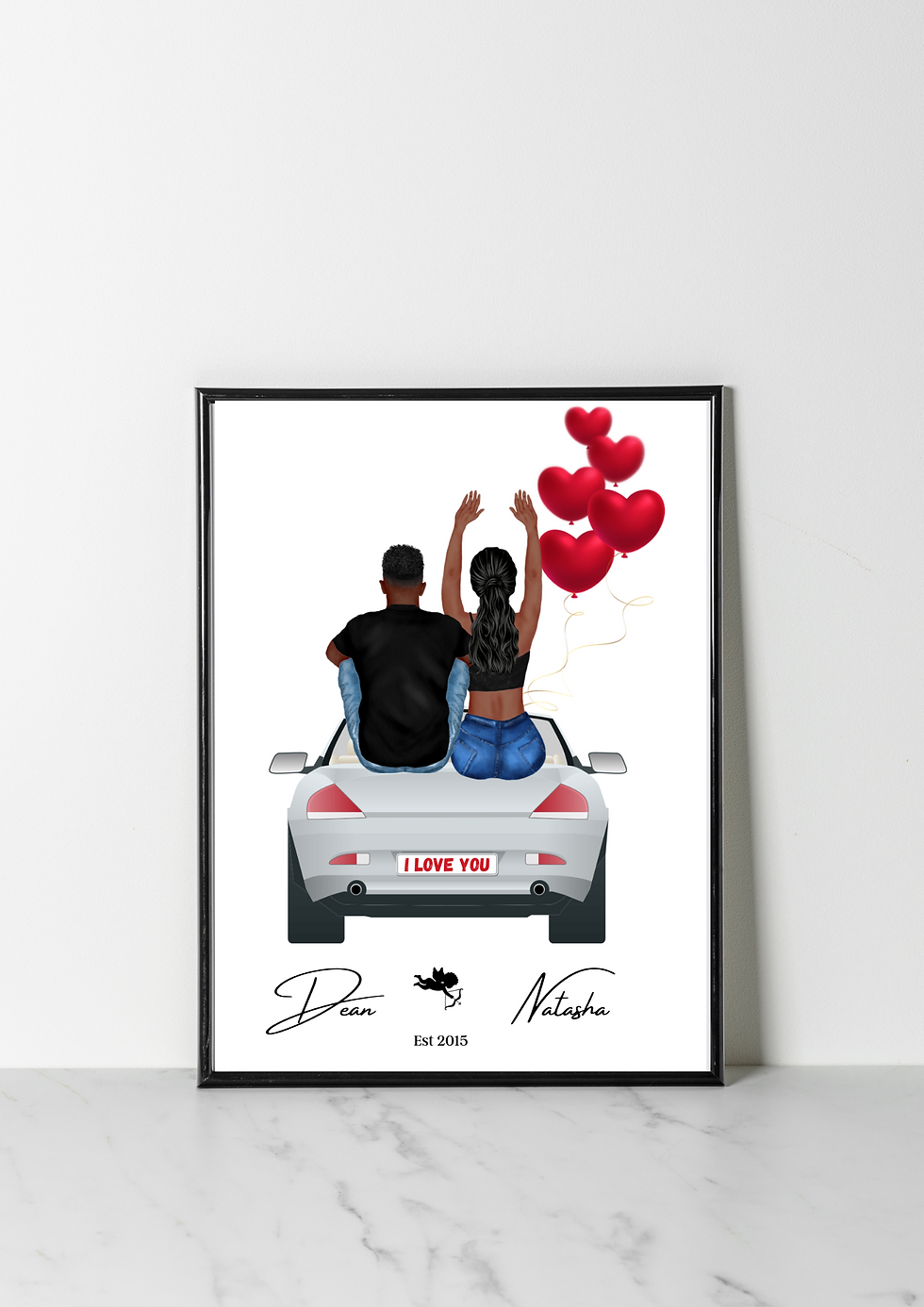 Thumbnail: Personalised Couple wall art print