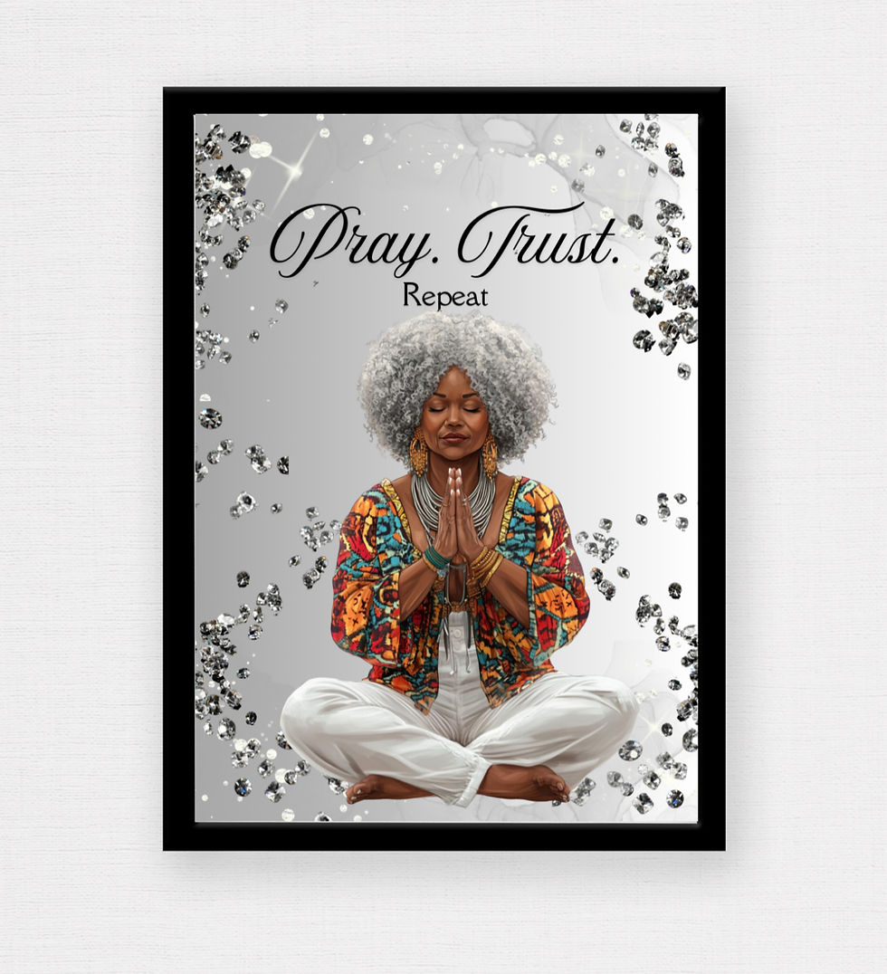 Thumbnail: Pray. Trust. Repeat Religious wall art quote