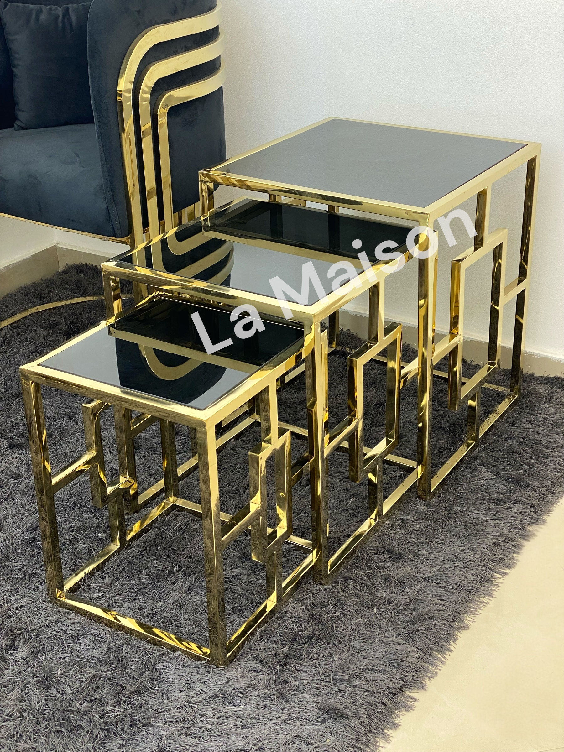 طقم ثلاثى ستانلس (مربعات)