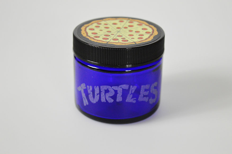 Thumbnail: TMNT UV Reactive Turtles Mikey Glass Pipe Set