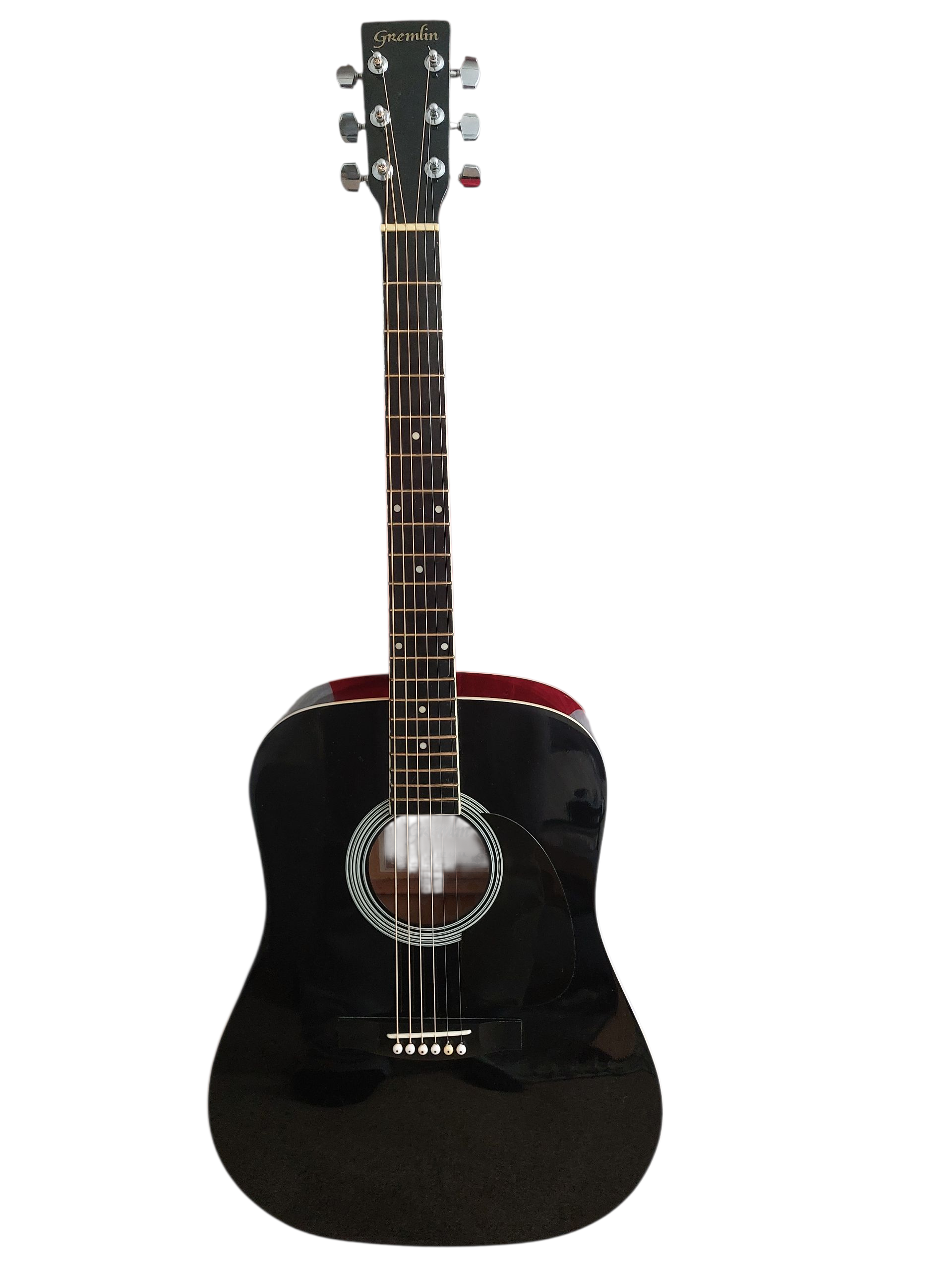 Gremlin DRW42BK Acoustic Dreadnought Guitar + Soft Case