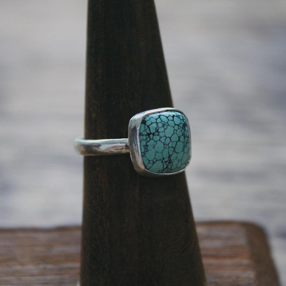 square turquoise ring 6.5
