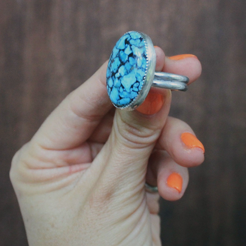Thumbnail: speckled turquoise ring 9.5