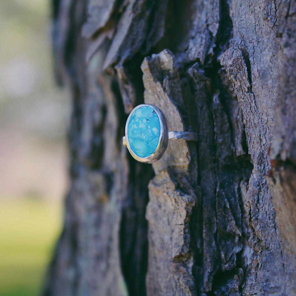 Thumbnail: dainty turquoise ring