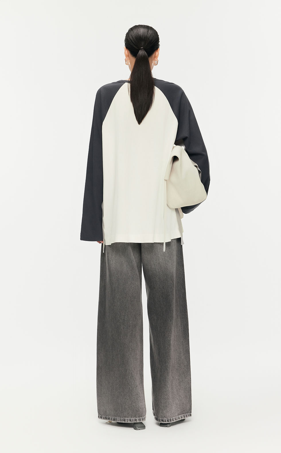 Thumbnail: Micro elastic oversized long-sleeve shirt