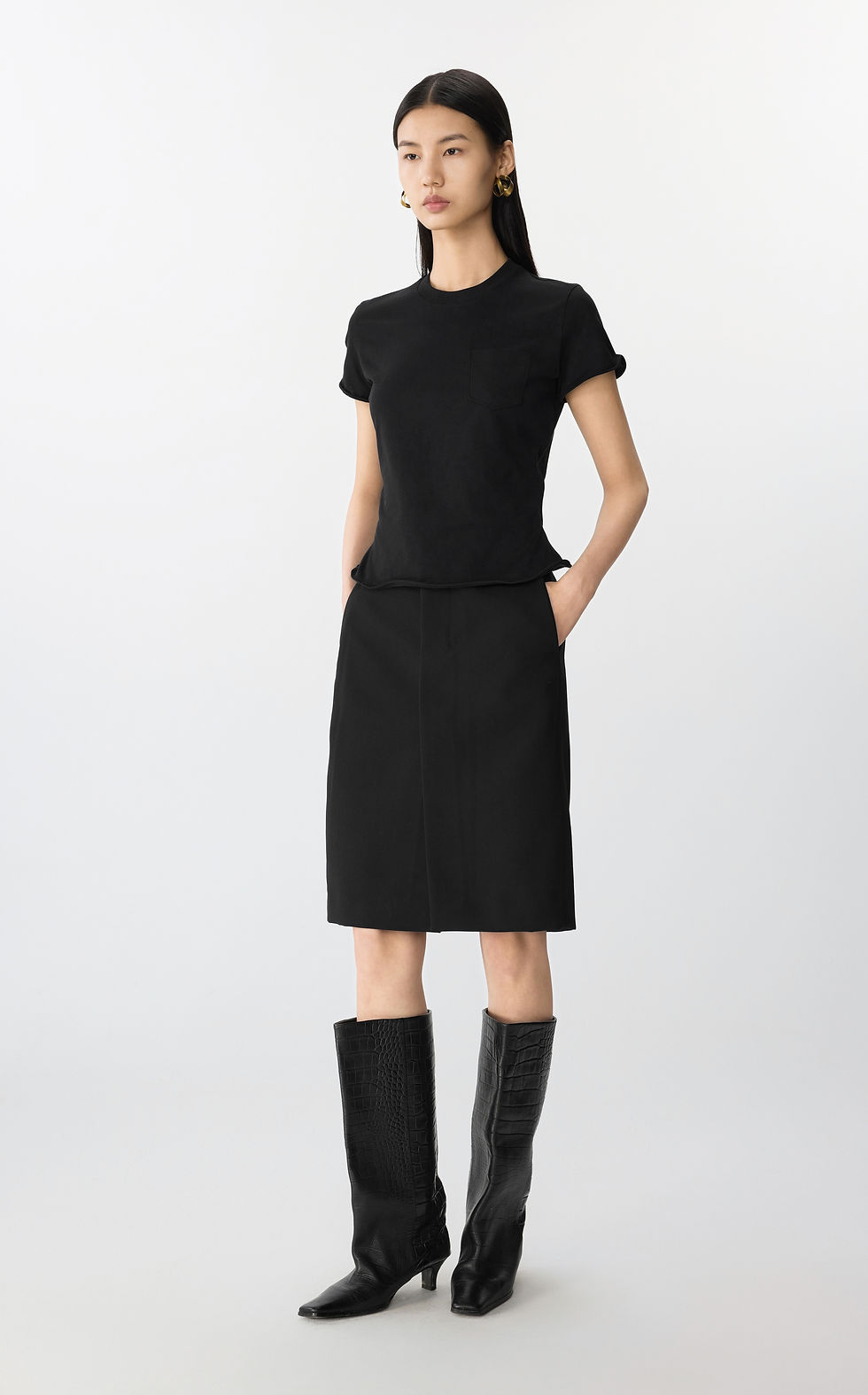 Thumbnail: Twisted detail cotton tee