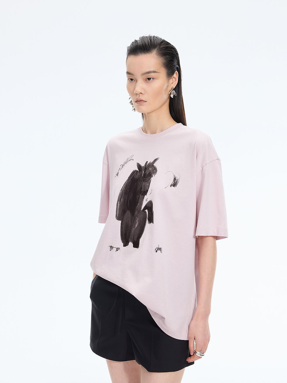 Thumbnail: Loose pony graphic cotton tee