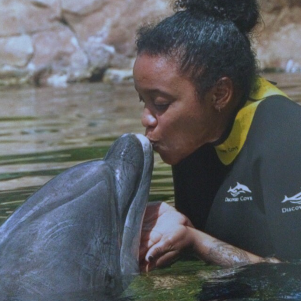 DANIELLE ROGERS and dolphin,