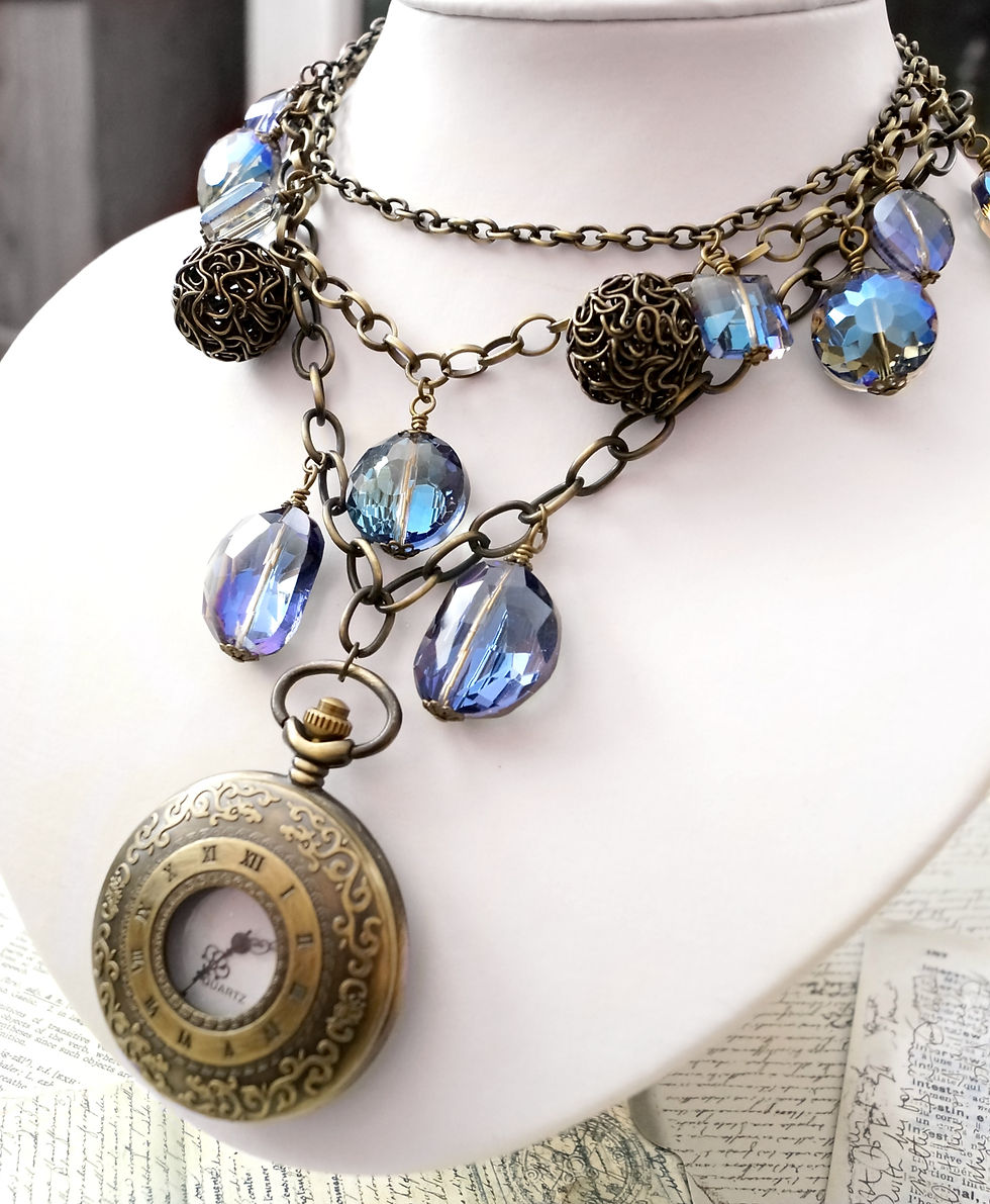 victorian golden globes pocket watch necklace