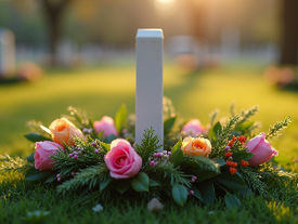 květiny na hrobě