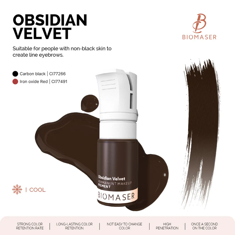 Thumbnail: Biomaser Obsidian Velvet Eyebrow Pigment 12ml