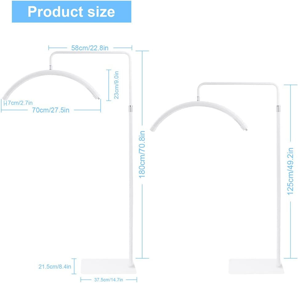 Thumbnail: White Half Moon Salon Lamp - 27 inch