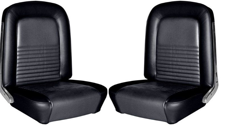 Miniature : Jeu de Housses Avant pour Ford Mustang 1967 Standard Noire