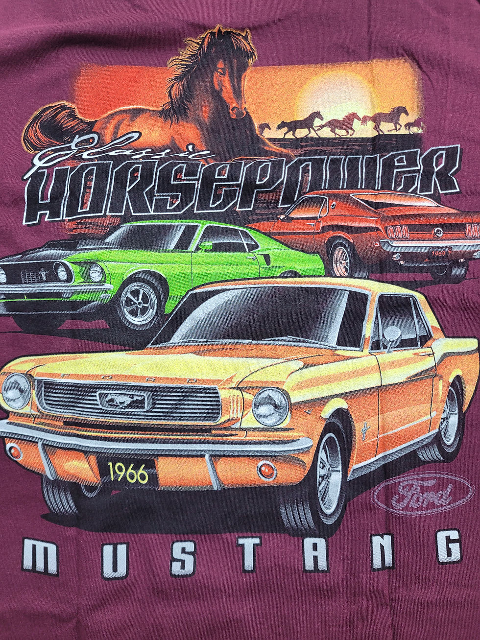 Miniature : T-Shirt Homme Classic Horse Power Mustang , taille XXL