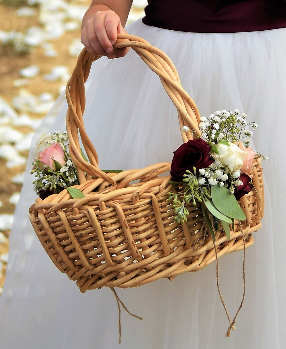 Closd Up of Flower Girl Basket