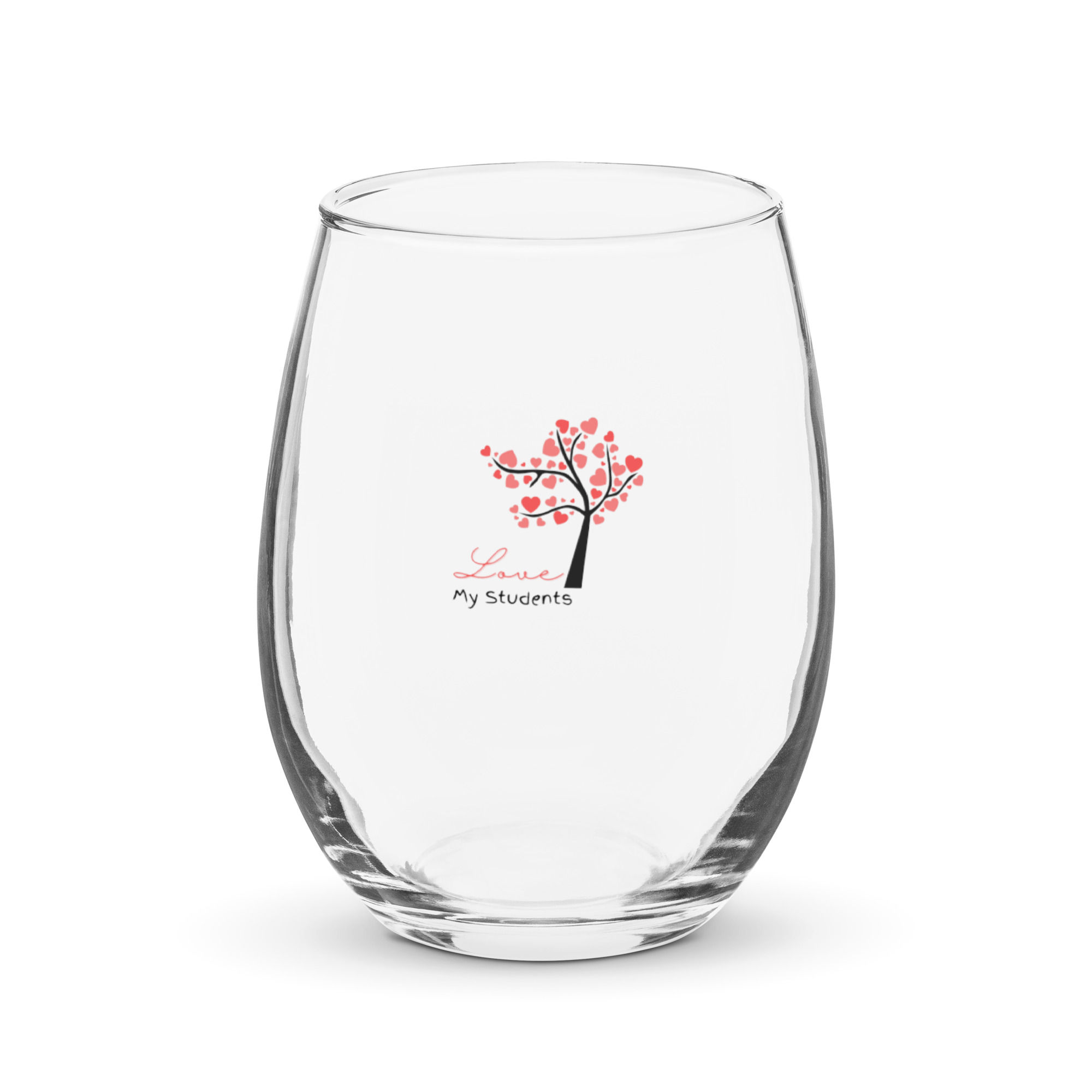 Stemless wine glass Love Students