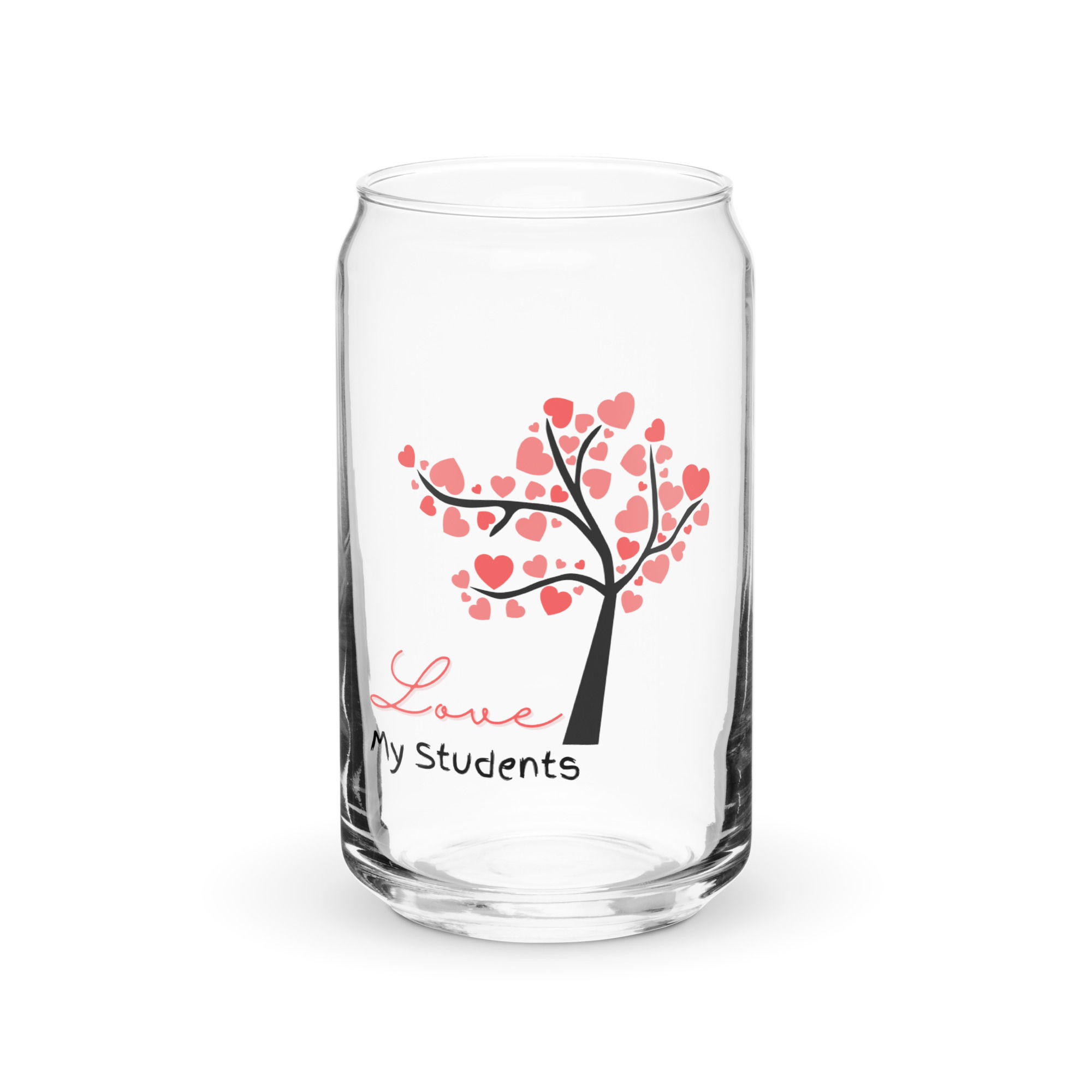 Can-shaped glass Love Students