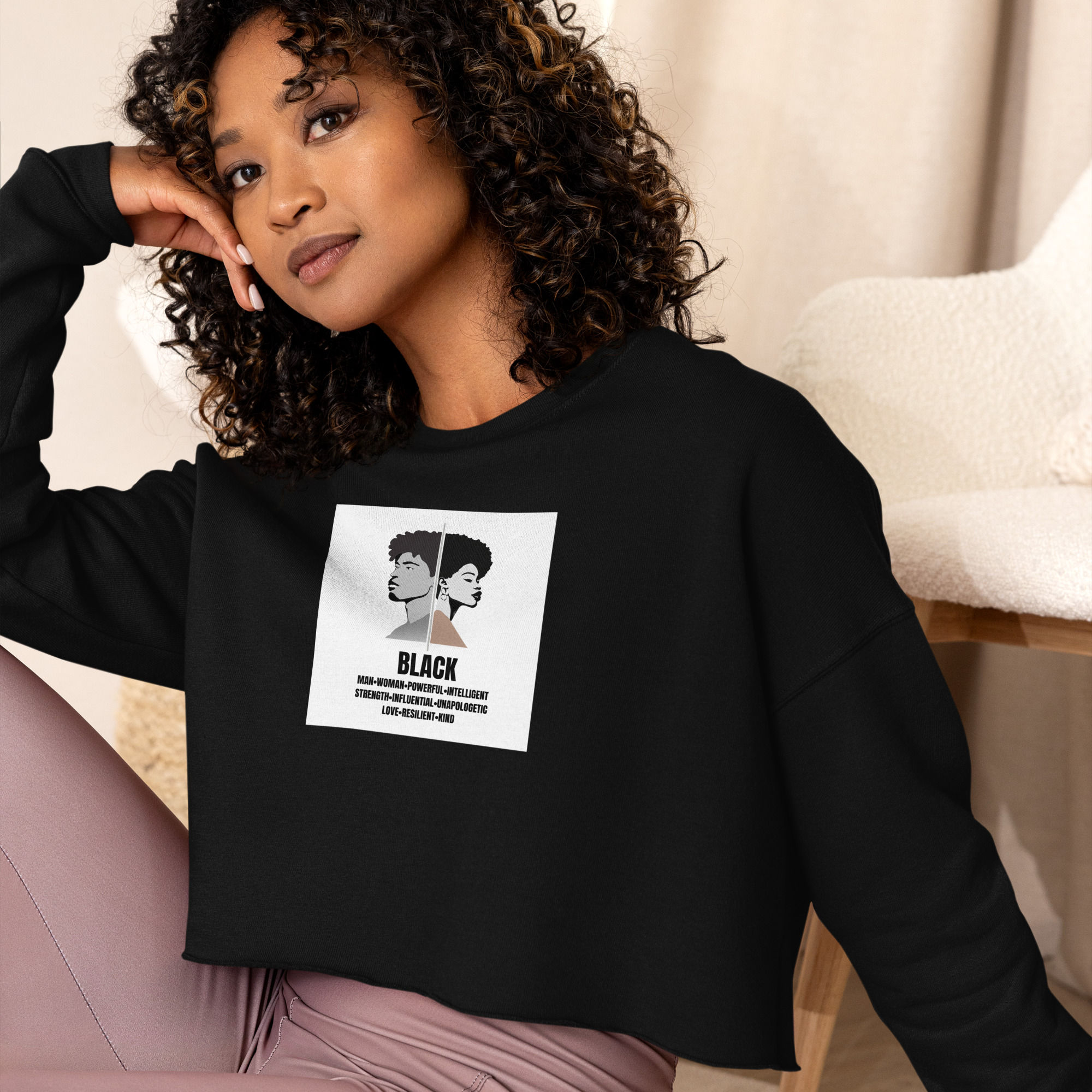 Crop Sweatshirt Black History Collection