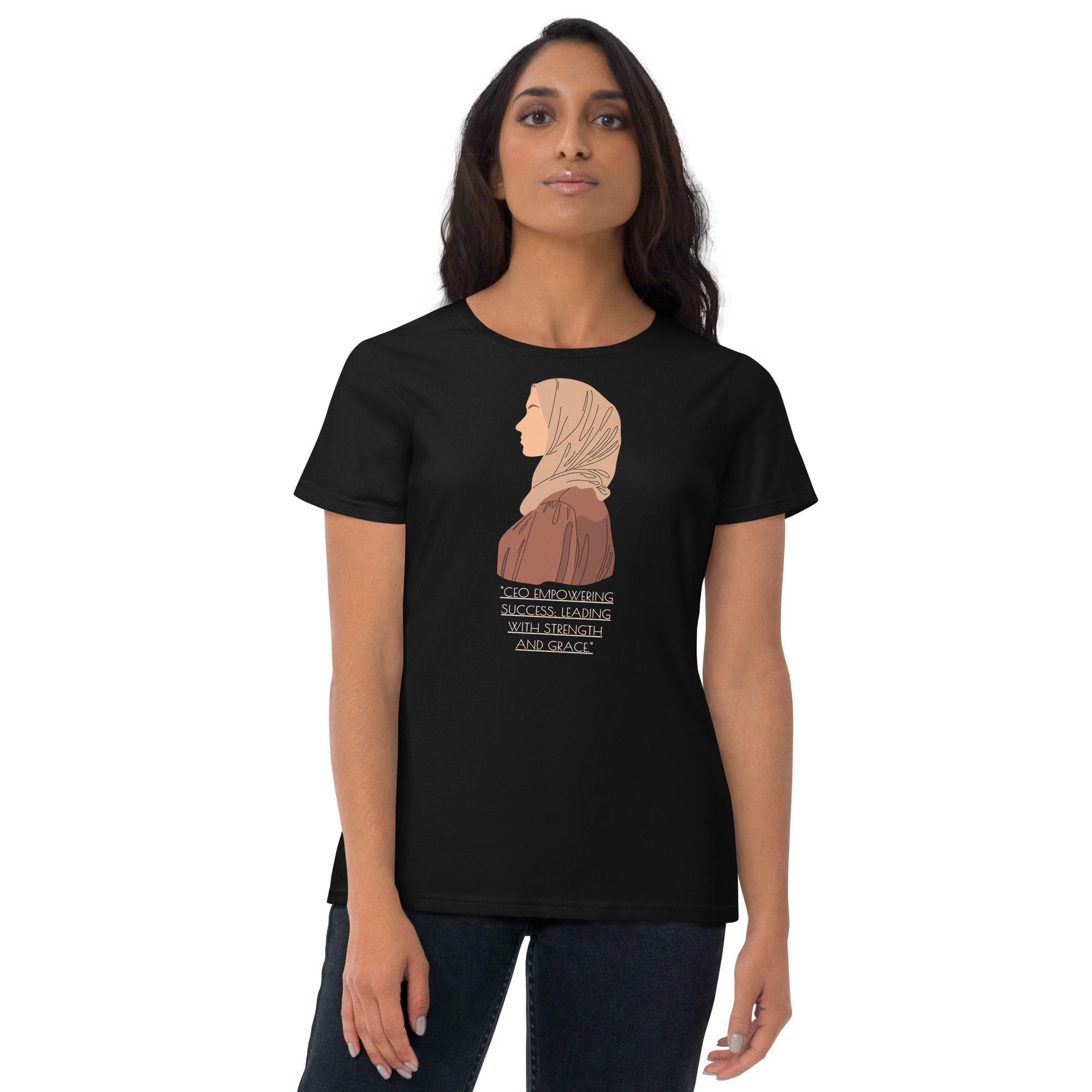 Women's short sleeve t-shirt CEO Empowering Success Message