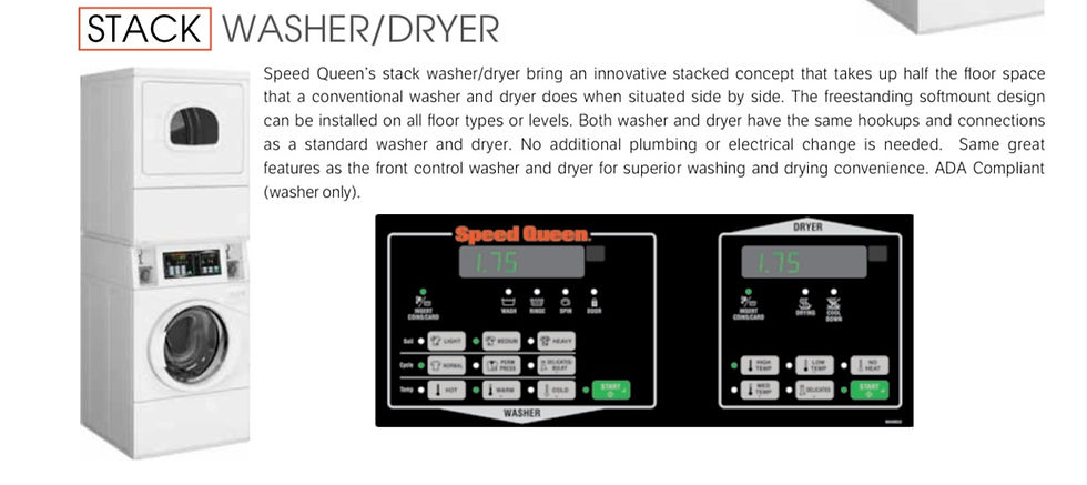 Thumbnail: Speed Queen STGNCFSP116TW01 Stack Washer/Dryer 22 lb Capacity