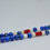 Thumbnail: Rode, witte en denim lapis ketting
