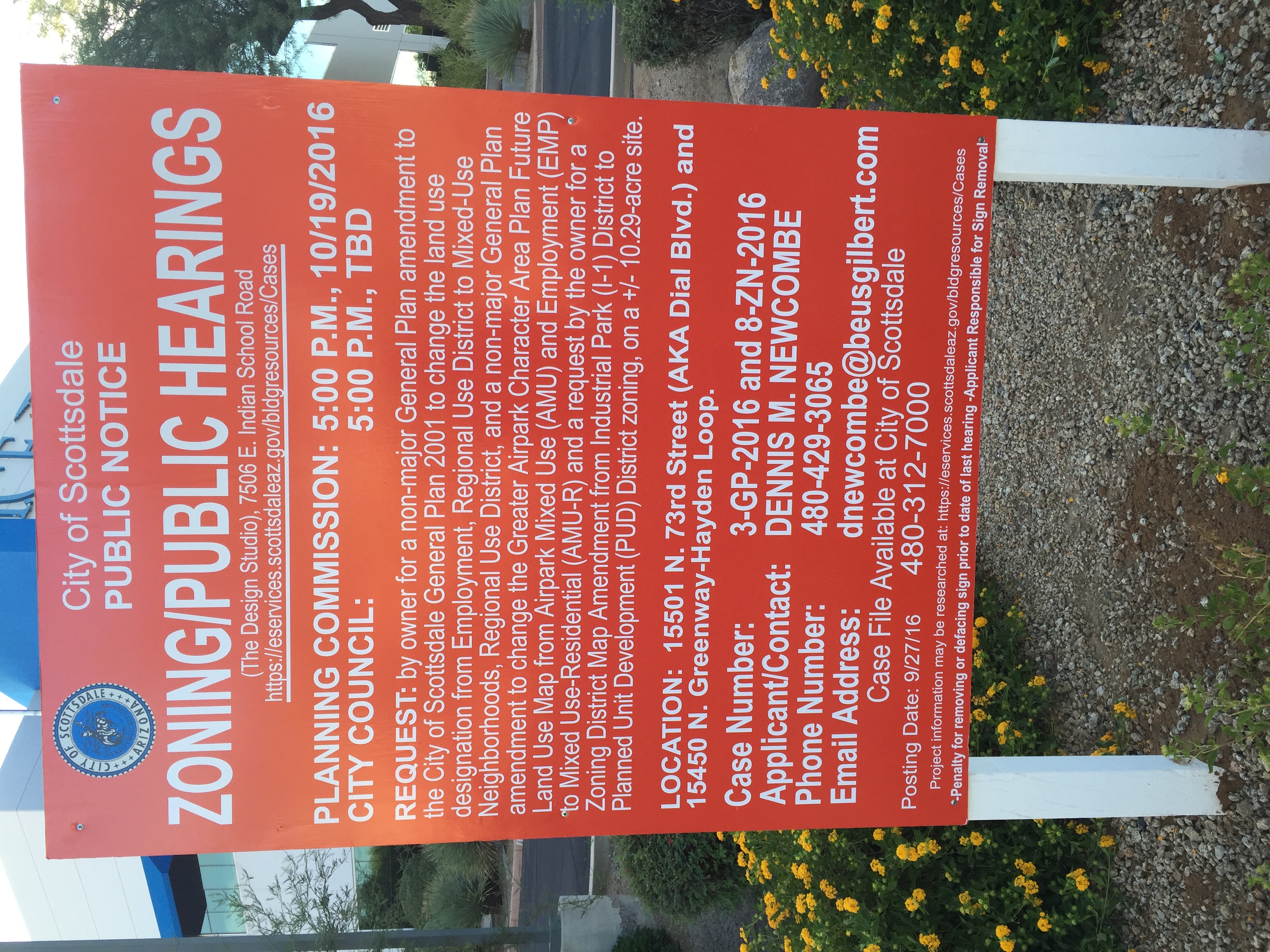 Dynamite Signs/ Zoning Sign/ Public Hearing Signs/ Conditional Use Per