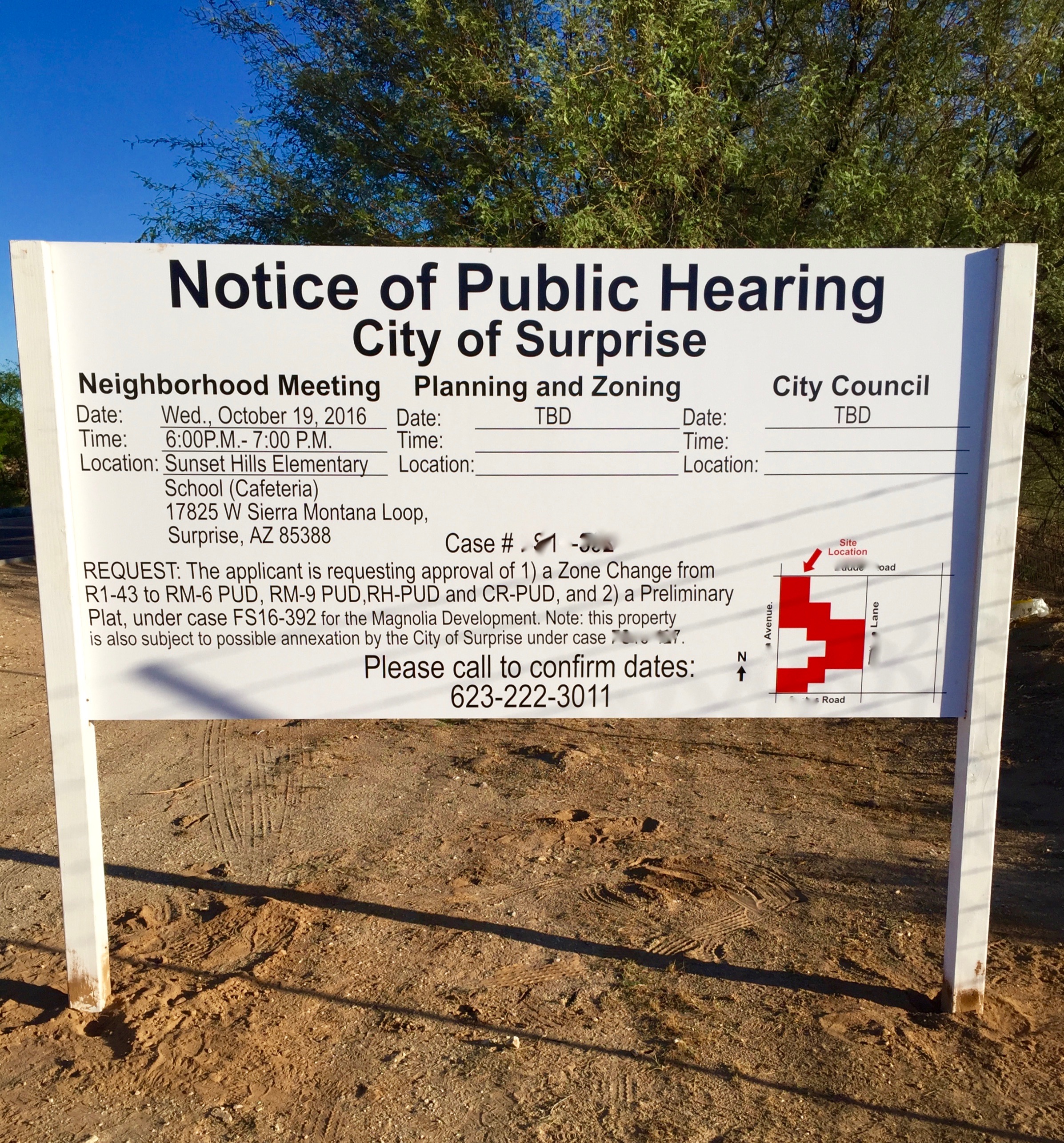 Dynamite Signs/ Zoning Sign/ Public Hearing Signs/ Conditional Use Per