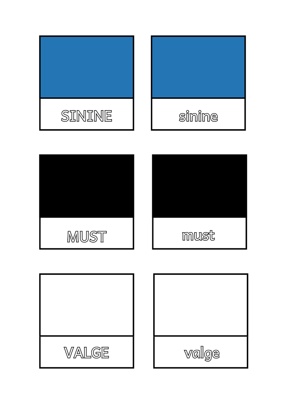 Thumbnail: Estonian symbols memory game with national colours