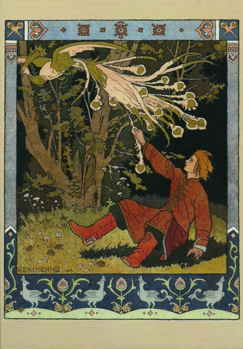 Iwan Bilibin: Das Märchen von Iwan Zarewitsch, wie er die Feder des Feuervogels erhascht (1899)