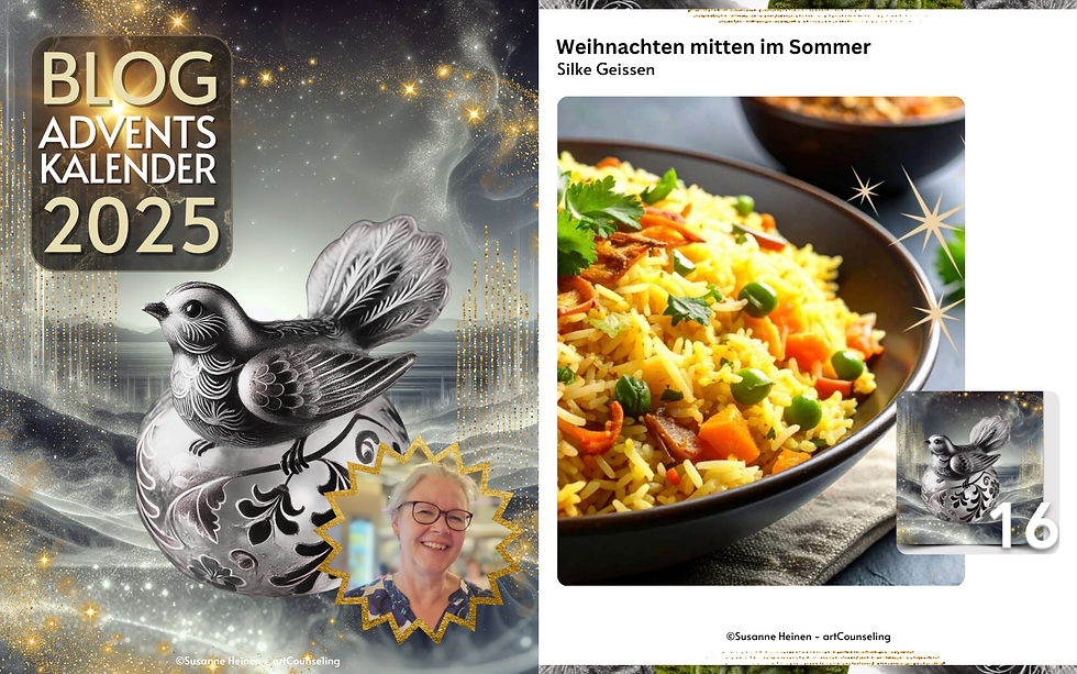 Türchen 16: „Weihnachten mitten im Sommer“ von Silke Geissen.