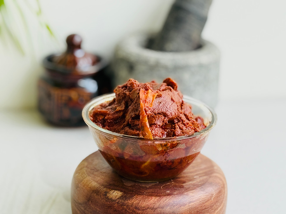Mentikaya pickle highlighting the fragrant fenugreek seeds in the masala.