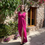 Miniatura: Vestido Rosa con Pliegues
