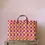 Thumbnail: Chequered Reed Basket, Pink & Orange