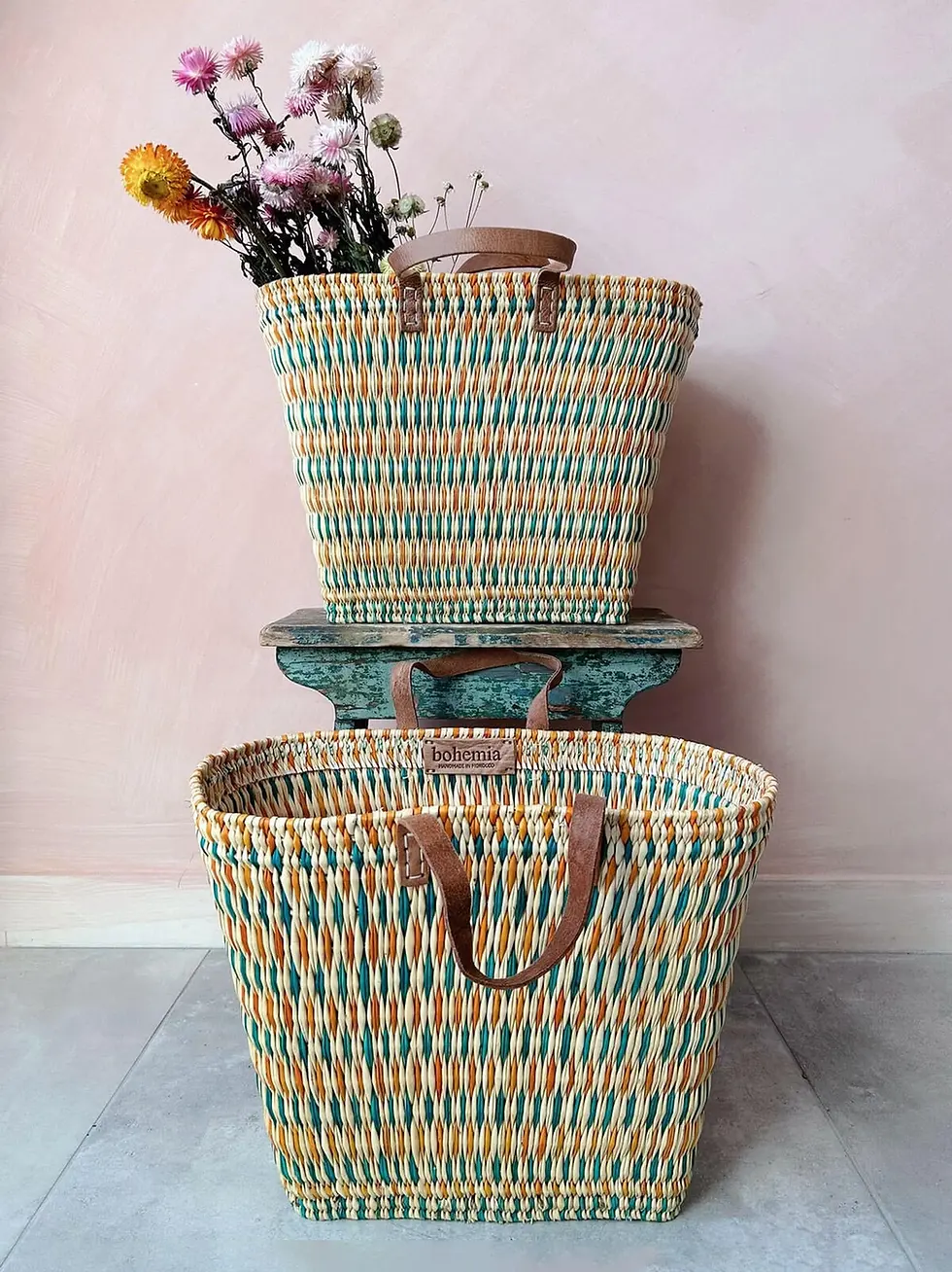 Thumbnail: Bohemia Colourful Reed Shopper
