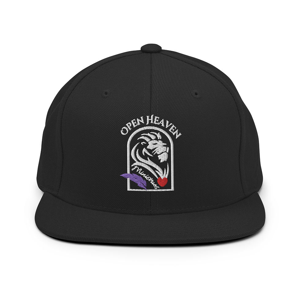 Thumbnail: Open Heaven Ministries Snapback Embroidered Logo Hat