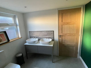 Newly installed sinks for bathroom