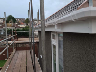 Guttering on a house