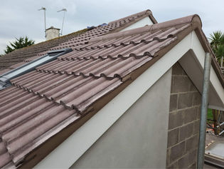 Side view of new roof