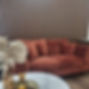 Brown effect wall panels with sofa