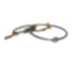 Thumbnail: Green cable lead with chain. Solid brass snap in handle and on dog end. Cable leash has floating ring. Leash is 5 foot.
