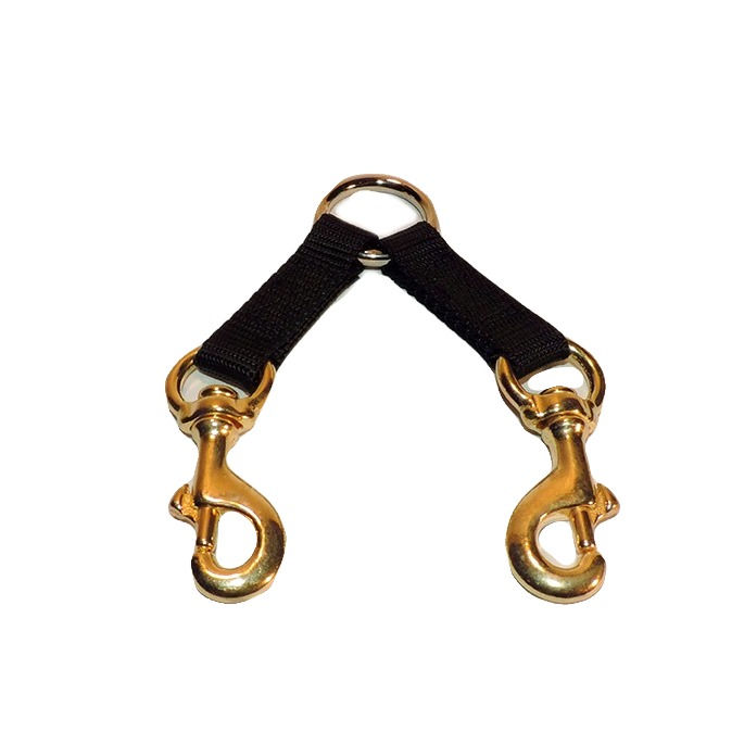 Thumbnail: Black nylon 2 dog coupler.