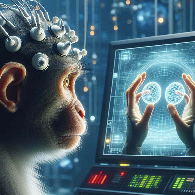 Macaco-resus-controla-braços-virtuais-através-de-interface-cérebro-máquina