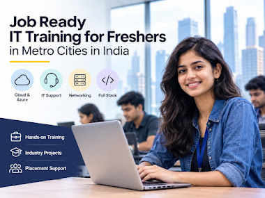 Freshers attending Evision Technoserve's job-ready IT training program with practical learning, internships, live projects, and placement support across metro cities in India