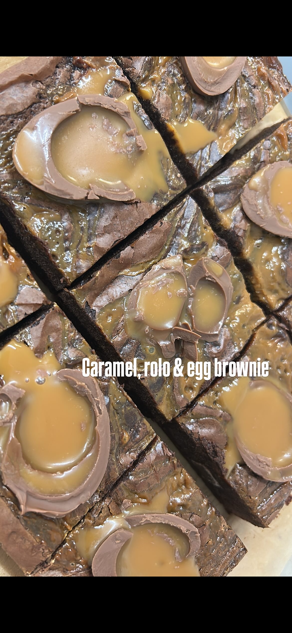 Caramel Rolo Egg Brownie
