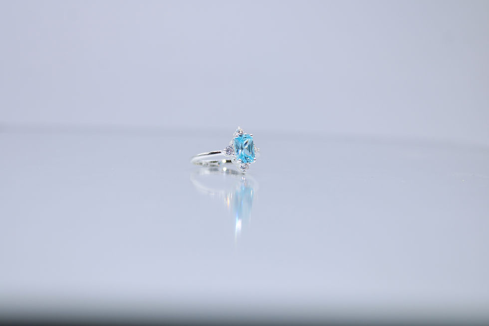 Thumbnail: Blue Topaz - Design 7 Ring