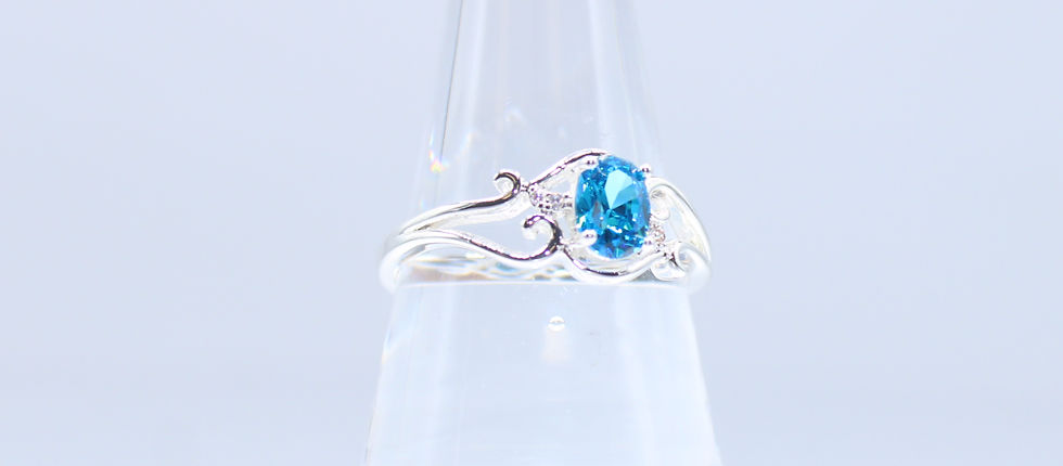 Thumbnail: Blue Topaz - Design 5 Ring