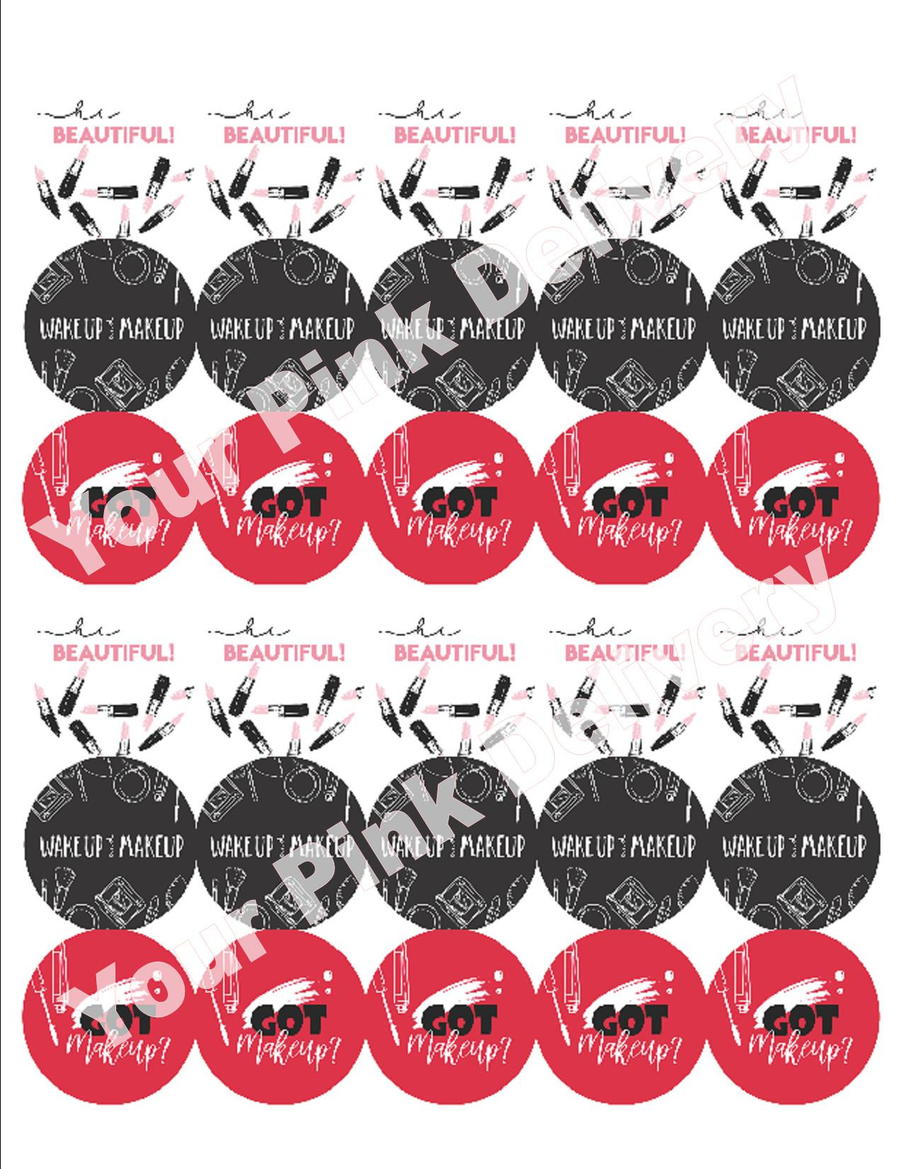 Stickers Hello Beautiful - Wake Up & Make Up - Got Makeup?